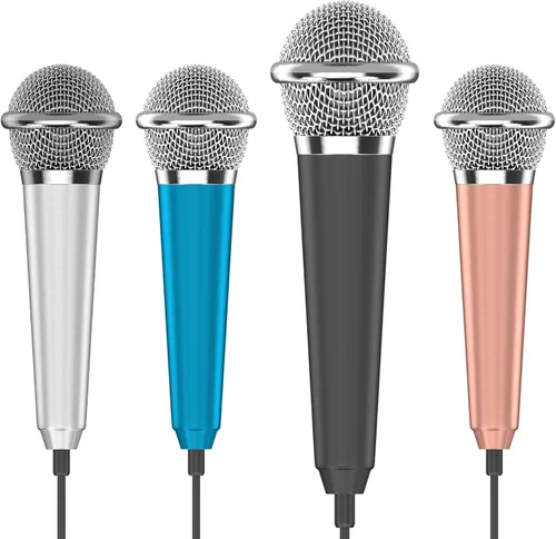 Vista 8 de Mini micrófono para iPhone iPad pequeño ASMR micrófono diminuto para grabación de voz, video, canto, vlogging, podcasting YouTube (1 unidad, negro)