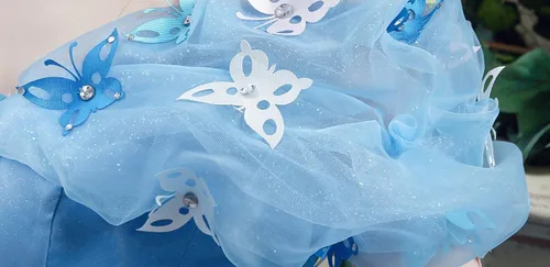 Vista 2 de Vestido de fiesta de quinceañera con cristales largos y hombros descubiertos