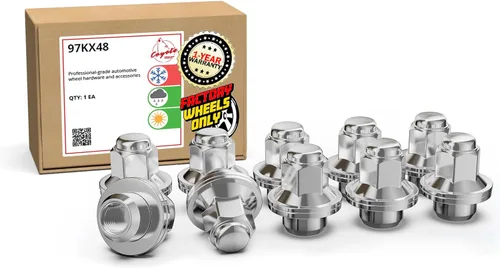 Wheel Accessories Parts 10 tuercas de llanta estilo OEM M14x1.5 14x1.5 rosca OEM de 1.60 pulgadas de largo cromadas 13/16 pulgadas 0.827 in
