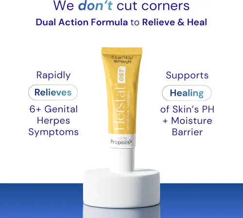 Vista 2 de Herstat GST Tratamiento para Úlceras Genitales Alivio Rápido y Efectivo de los Síntomas del Herpes Genital