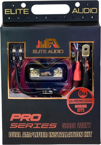 Vista 9 de Elite Audio Kit de cableado profesional de amplificador de instalación OFC calibre 0 - 5000 vatios de potencia máxima, cables de cobre estañado sin