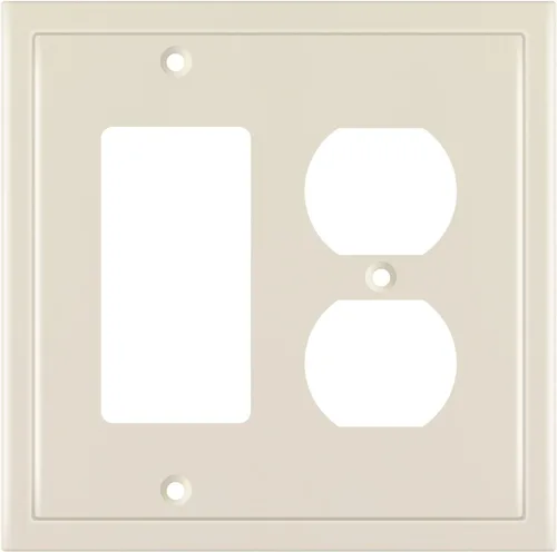 Vista 43 de Henne Bery Placa decorativa de pared con borde moderno, tapa de tomacorriente para cubrir enchufe, aleación de zinc maciza duradera