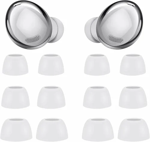 Vista 11 de 9 pares de auriculares de repuesto para Galaxy Buds Pro Eartips, S/M/L de 3 tamaños, goma de silicona flexibles, puntas de ala compatibles con Negro