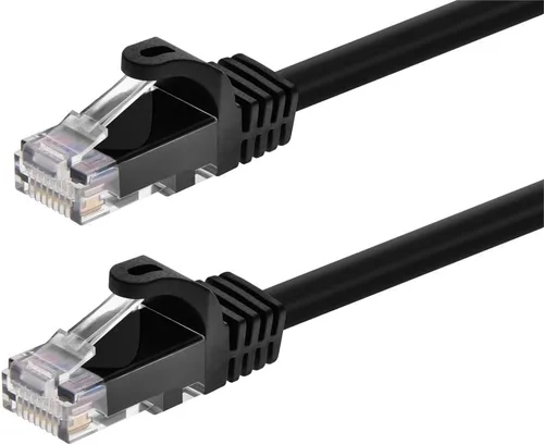 Vista 6 de Monoprice Cable de conexión Ethernet Cat5e - RJ45 sin enganches, trenzado, 350 Mhz, UTP, 24AWG, 0.5 pies, negro - Serie Flexboot