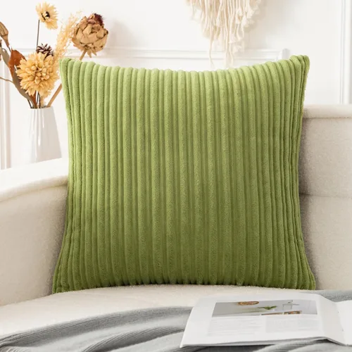Vista 9 de UGASA - Juego de 2 fundas de almohada de terciopelo a rayas, funda decorativa para cojín con cremallera oculta para el hogar, sofá, dormitorio