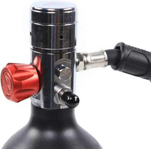 Vista 5 de 3.0 pies cúbicos de gas 300PSI Mini tanque de buceo con correa de mochila, kit de equipo de buceo de alta presión, conjunto de aire de respiración