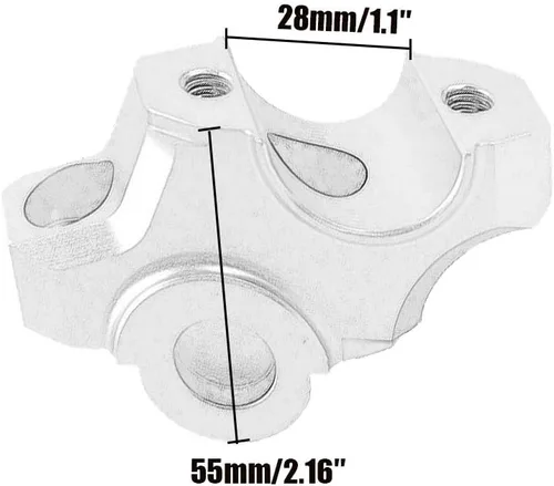 Vista 4 de Para Yamaha MT09 FZ09 XSR900 Manillar Riser Higher Back Extender Adaptador Raiser 2012 2013 2014 2015 2016 2017 2018 MT FZ 09 (negro)