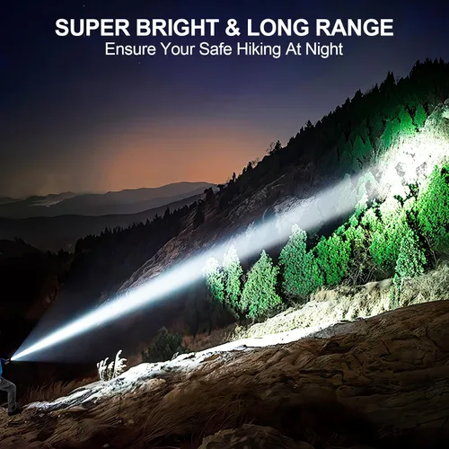 Vista 3 de Banral Linternas de Altos Lúmenes Recargables, Linterna Super Brillante de Largo Alcance Pequeña y Potente, 6 Modos LED Táctica de Bolsillo Turquesa