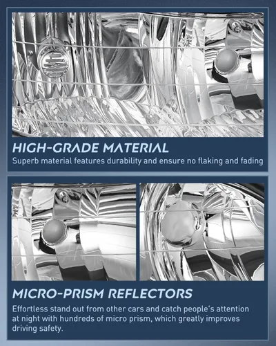 Vista 6 de Nilight Conjunto de faros Compatible con 1997 1998 1999 2000 2001 2002 2003 Malibu 2004 2005 Chevy Classic 1997-1999 Oldsmobile Cutlass Reemplazo