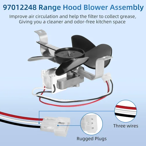 Vista 5 de S97012248 97012248 Juego de motor de ventilador de campana extractora de cocina de Fetechmate Compatible con B-roan Nu-Tone Campana extractora