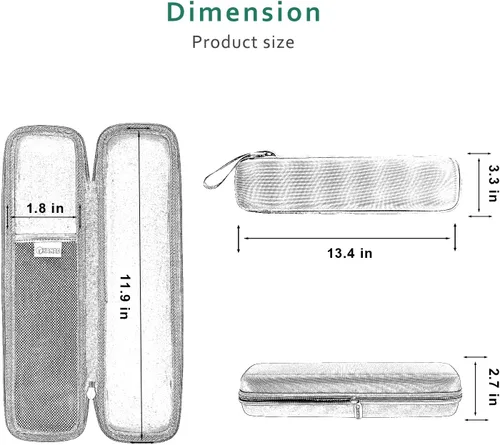 Vista 6 de XANAD Estuche rígido para Brother DS-640 o DS-740D o DS-940DW o DS-720D o Doxie Go SE Wireless Document Photo Scanner (negro)