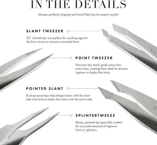 Vista 6 de Tweezerman - Pinza de acero inoxidable