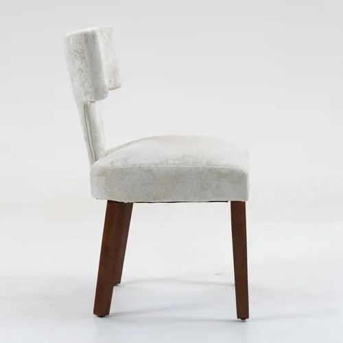 Vista 7 de Mid Century Modern Dining Chairs Set of 2, Farmhouse Chenille Fabric Upholstered Accent Chair with Hardwood Frame, Kitchen Chairs, Table & Chair