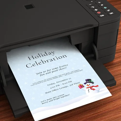 Vista 2 de Papelería navideña de regalo de muñeco de nieve - 80 hojas