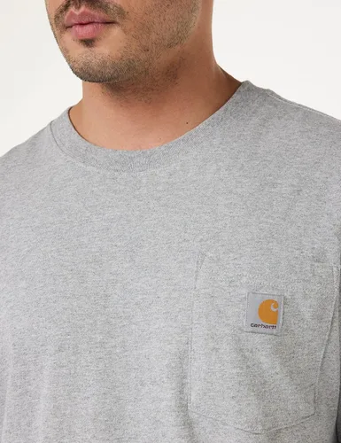 Vista 3 de Carhartt - Camisa de ajuste holgado para hombre, pesada, de manga larga y con bolsillo