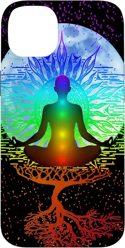 Vista 15 de Chakra Meditation Moon Tree of Life Case for iPhone 17
