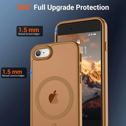 Vista 1364 de SUPFINE - Funda magnética para iPhone 13 Pro Max (compatible con MagSafe), (protección contra caídas de grado militar de 10 pies), delgada, Negro