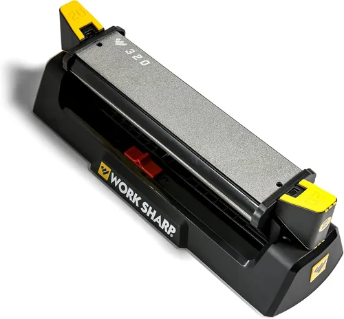 Vista 9 de Afilador de cuchillos Work Sharp Benchstone, de 3 lados para afilar cuchillos de bolsillo o de caza manualmente más rápido