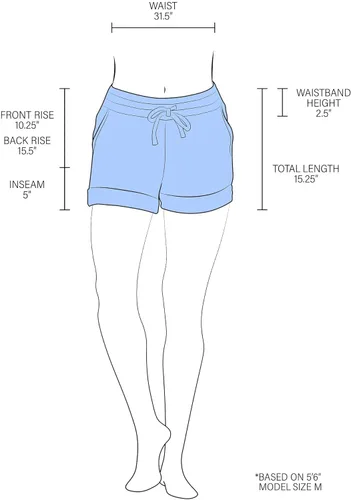 Vista 7 de 90 Degree By Reflex Shorts Suaves de Sudadera para Mujer de Cintura Alta con Cordón Ajustable para Descanso y con Bolsillos