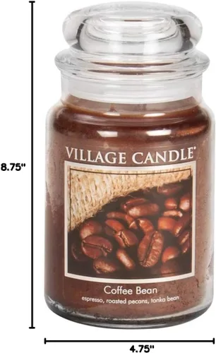 Vista 6 de Vela aromática aroma grano de café de 11 Onzas, en tarro de vidrio