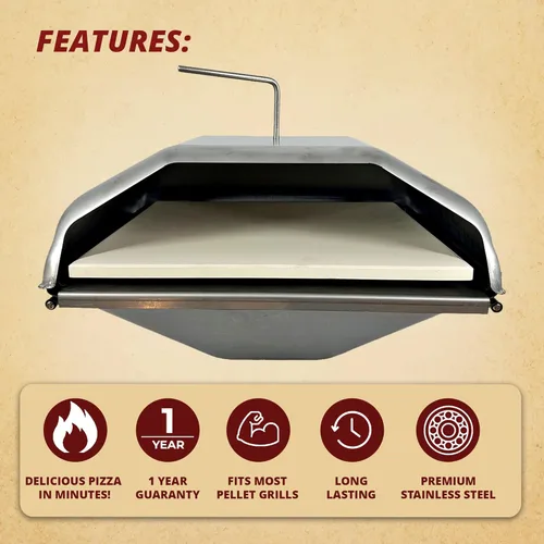 Vista 3 de Green Mountain Grill - Horno de leña para pizza para parrilla al carbón Daniel Boone y Jim Bowie