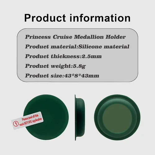 Vista 3 de Princess Medallion - Accesorios de teléfono [2 unidades] Soporte para medallón de océano (iPhone, Android y todos los dispositivos) (negro y negro)