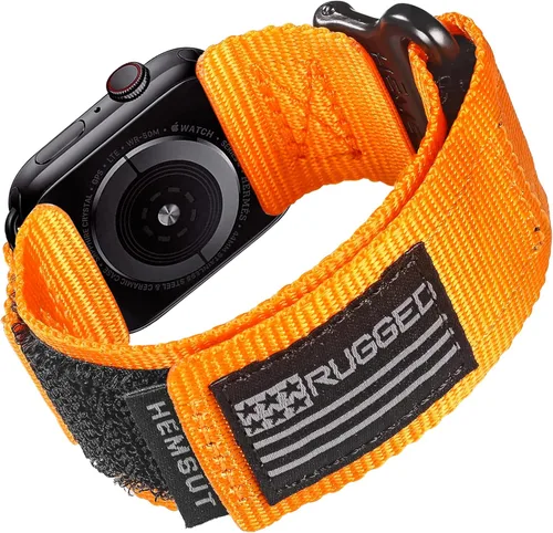 Vista 19 de Hemsut Compatible con Correa de Apple Watch, Correa Deportiva de Nylon Super Resistente con Diseño de Bucle Tejido para iWatch