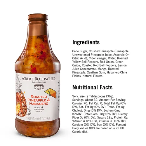 Vista 2 de Salsa de habanero y piña asada Robert Rothschild Farm