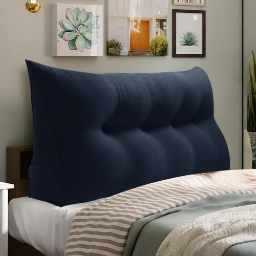 Vista 40 de WOWMAX - Almohada grande triangular con respaldo para cabecera, almohada de posicionamiento para lectura en forma de cuña, con funda extraíble