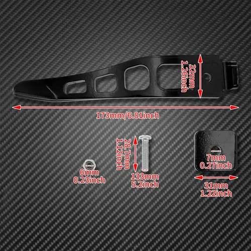 Vista 5 de Kit de extensión de soporte de motocicleta para Harley Dyna Street Bob FXDB Fat Bob FXDF Low Rider FXDL 1993-2017 (negro)