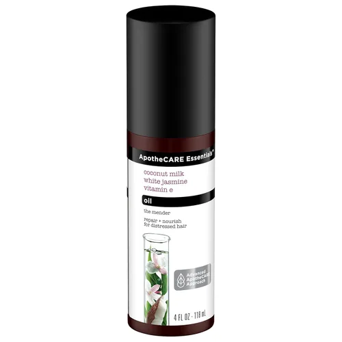 Vista 3 de ApotheCARE Essentials The Mender Aceite reparador del cabello, leche de coco, jazmín blanco, vitamina E, 4 onzas