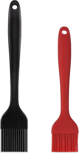 Hhyn Juego de Cepillos de Silicona para Repostería 2 Piezas Resistente al Calor para Esparcir Aceite, Mantequilla, Salsa para Barbacoa, Parrilla,