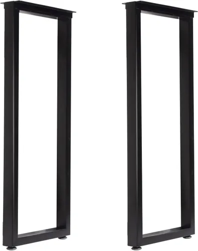 Vista 8 de Taelakeni Patas de mesa de escritorio de metal de 28 pulgadas, patas de mesa de comedor de estilo industrial resistente con almohadillas de pies