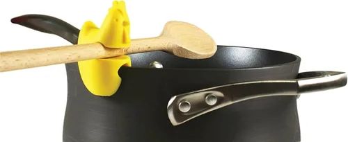 Vista 2 de Fox Run Brands sostenedor de cuchara con gallo, Pollo, Amarillo