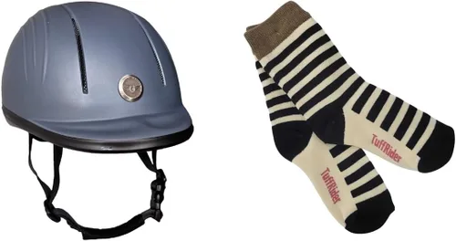 Vista 19 de TuffRider Starter Basic - Casco de equitación para jinetes ecuestres con varios calcetines de tira