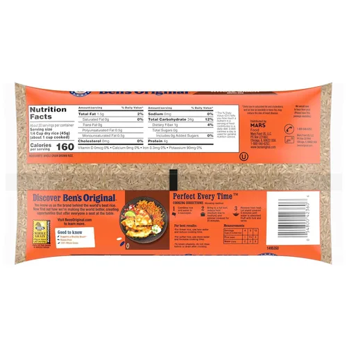 Vista 2 de BEN'S ORIGINAL Arroz integral de grano entero, bolsa de 2 lb