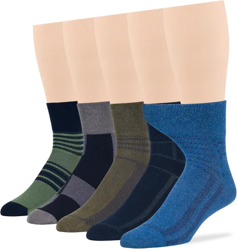 Vista 10 de 7BIGSTARS KINGDOM Men Diabetic Non-Binding Fashion Cotton Socks-5 Pack Large/XL