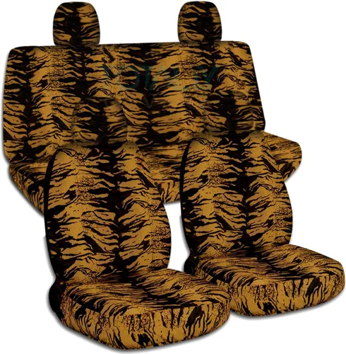 Vista 29 de Fundas totalmente compatibles con Volkswagen New Beetle/Bug A5 2012-2018 con estampado de animales – Juego completo delantero y trasero (29