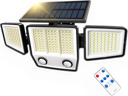 Vista 11 de MDCMDCM Luces solares para exteriores con sensor de movimiento, impermeables, 3000 lúmenes, 3 modos, luces de seguridad para exteriores, iluminación