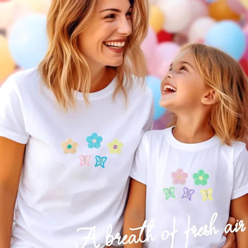 Vista 8 de NICEVINYL Parches para planchar con flores para la ropa: 100 piezas 100 parches pastel