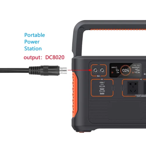 Vista 3 de GINTOOYUN 2 PCS DC8020 Conector Pigtail Cable, DC 8.0MM x 2.0MM Macho Enchufe a Cable Desnudo Cable de Alimentación de Extremo Abierto, 3.3 ft