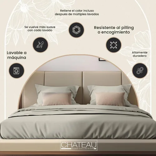 Vista 5 de Sábanas Twin XL 100% Algodón Para Cama Twin, Juegos de Sábanas Bajeras y Fundas de Almohada Totalmente Elásticas, Resistentes a la Decoloración