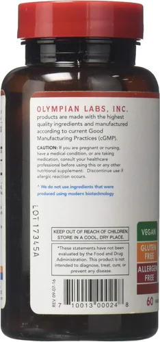 Vista 2 de Olympian Labs Extracto de Ginkgo Biloba 60 Cápsulas Vegetarianas