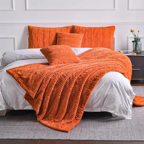 Vista 7 de YUSOKI - Fundas de almohada de pelo sintético de lujo - 18 x 18 pulgadas, juego de 2 - Fundas de almohada decorativas suaves y esponjosas sin