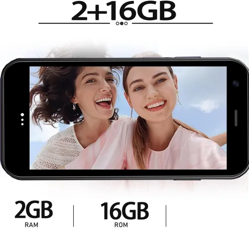 Vista 3 de Mini smartphone desbloqueado 3G, 3.0" HD Android Dual SIM Quad Core Face ID Mini Premium para niños, pequeño teléfono celular, el más pequeño