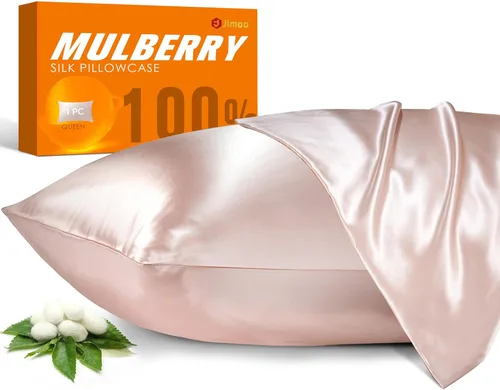 Vista 20 de Funda de almohada 100% seda de morera para cabello y piel, 22 Momme de seda natural pura de ambos lados con cremallera, funda de almohada para Azul