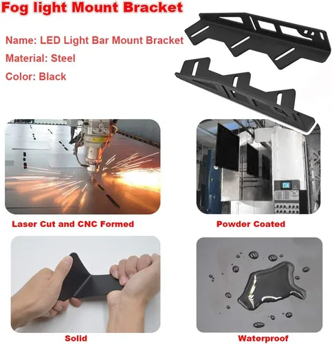 Vista 2 de Soportes de montaje de ubicación de luces antiniebla para parachoques delantero oculto triple compatible con Ford Raptor 2017-2020