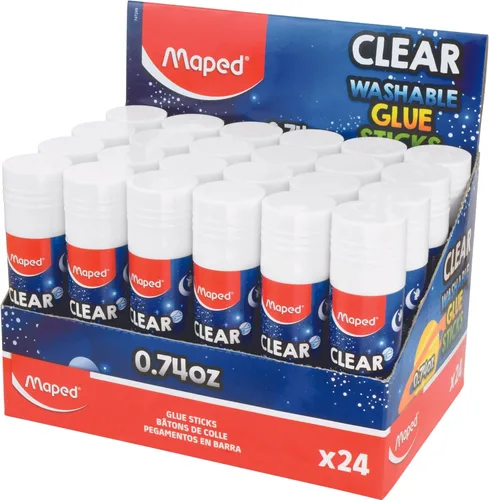 Vista 9 de Maped Essentials - Barras de pegamento transparente, paquete de 24, tubos de 0.28 onzas, sujeción premium, secado transparente, ideal