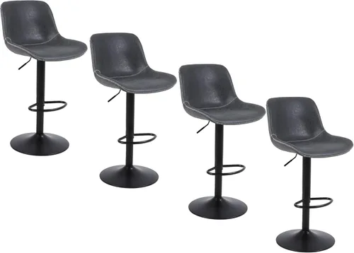 Vista 20 de Taburetes de bar, taburetes giratorios de altura de mostrador con respaldo, sillas de bar modernas ajustables, taburete alto de cocina sin brazos