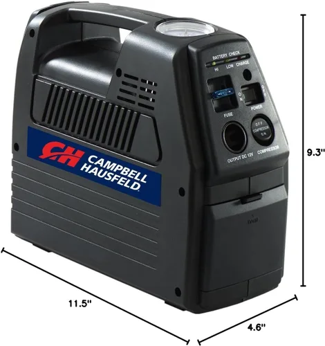 Vista 3 de Inflador portátil de 12 voltios, recargable, compresor de aire para inflado de neumáticos, 230 PSI (Campbell Hausfeld CC2300)